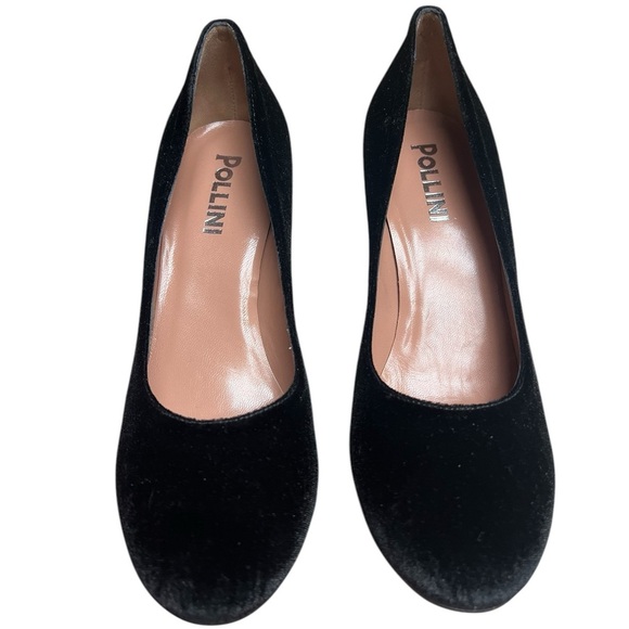 NWT Bianca Di Pollini Black Velvet Pump 6 - Picture 4 of 9